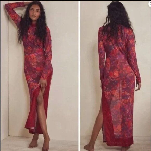 Free People 💋 High Expectations Maxi Slip \\ Layering Dress // Size Small - Picture 2 of 2